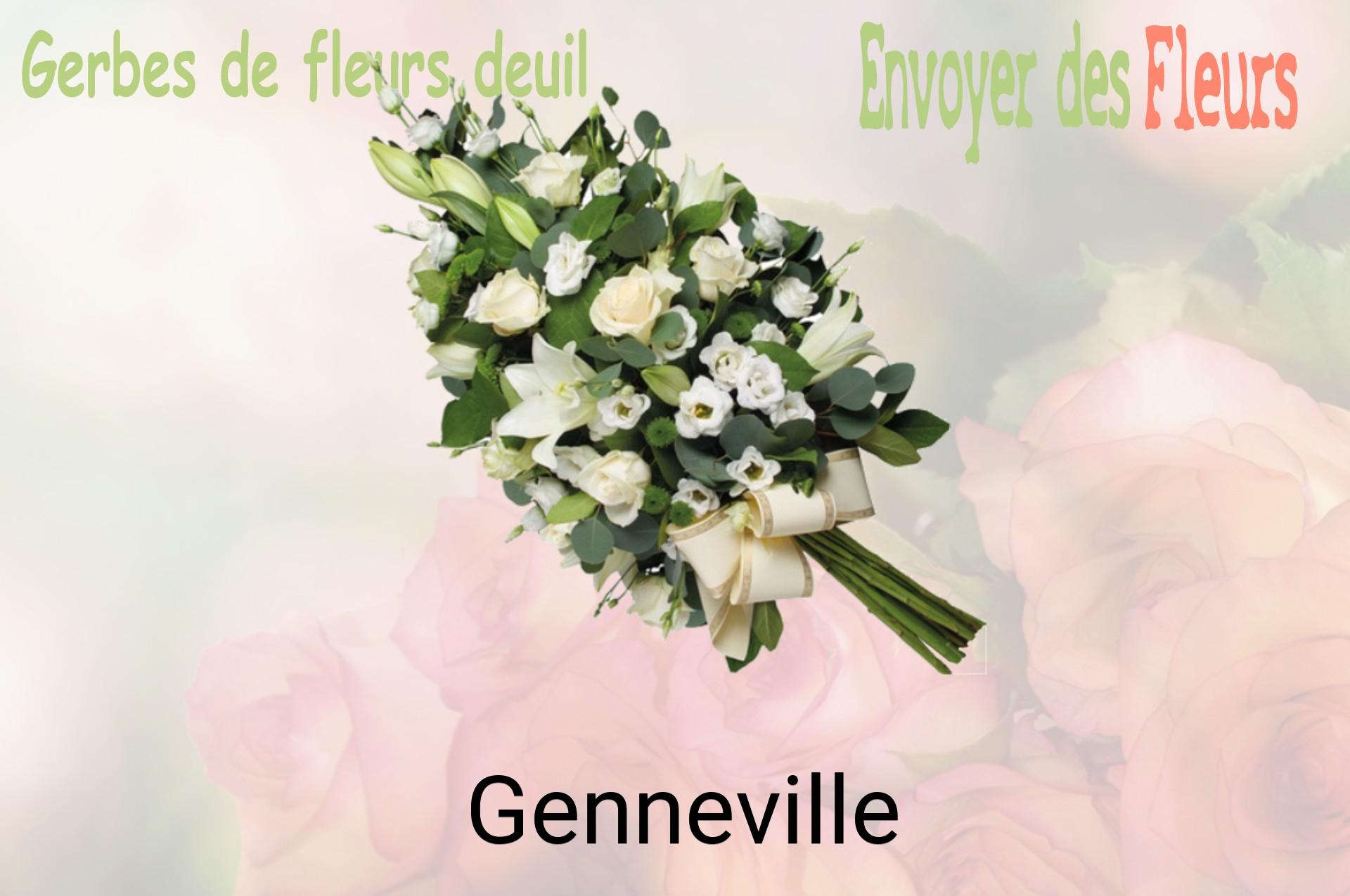 Gerbe de fleurs de deuil livrée à Genneville